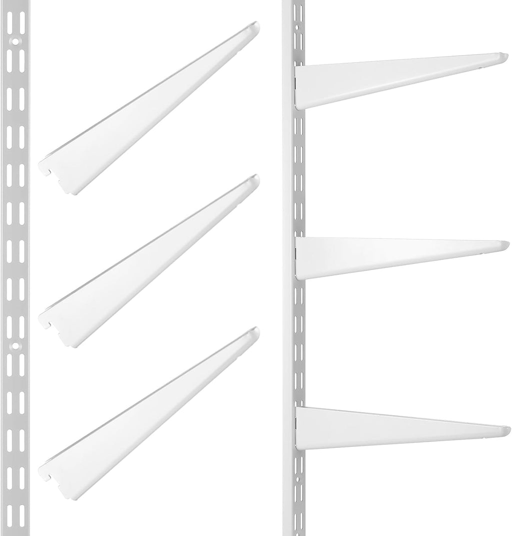 colingmill 8 pcs white twin rail upright wall, main product view