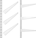 colingmill 8 pcs white twin rail upright wall, main product view