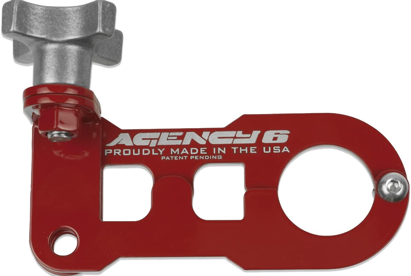 Agency 6 Jack Handle Keeper for Hi-Lift Jacks - No Splitting, Cracking, or Replacing - 304 Stainless Steel, Coated RED - Proudly Made in The USA with US Certified Materials