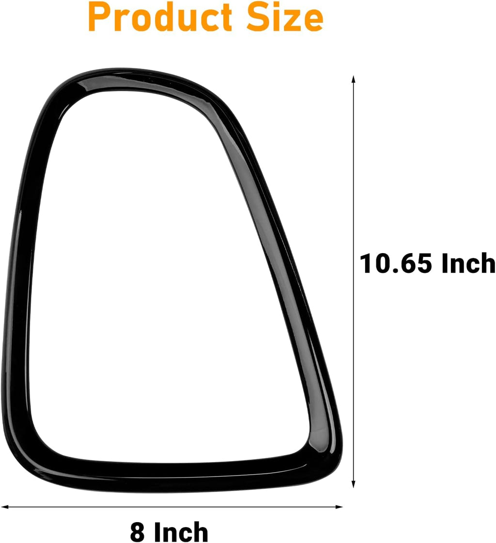 Compatible with MINI Cooper Taillight Trim Ring 2007-2014,R55 R56 R57 Rear Tail Lamp Assembly Cover Bezel for Driver Passenger Side,Replacement 51132296296,51132296297,Glossy Black,1 Pair