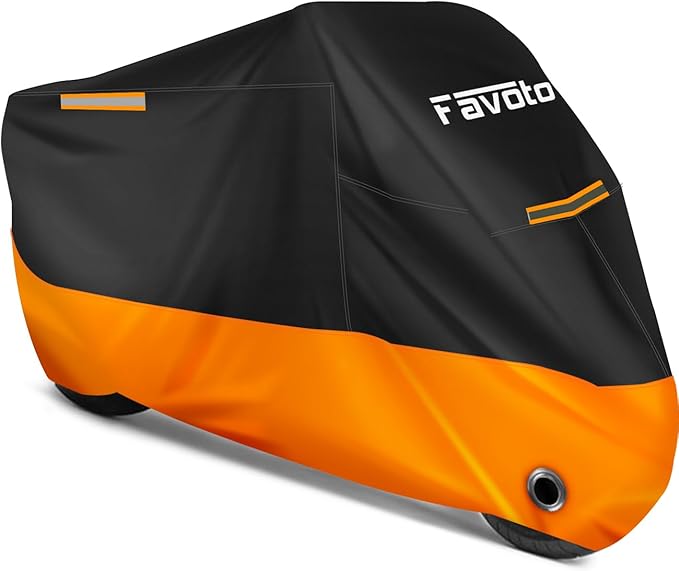 Favoto Motorcycle Cover Waterproof All Season Weather Sun Outdoor Protection by Favoto