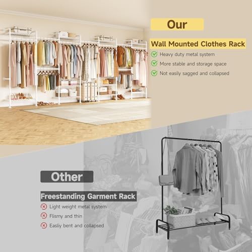 onbrill l7 wall mounted industrial pipe clothing rack on a desk or shelf