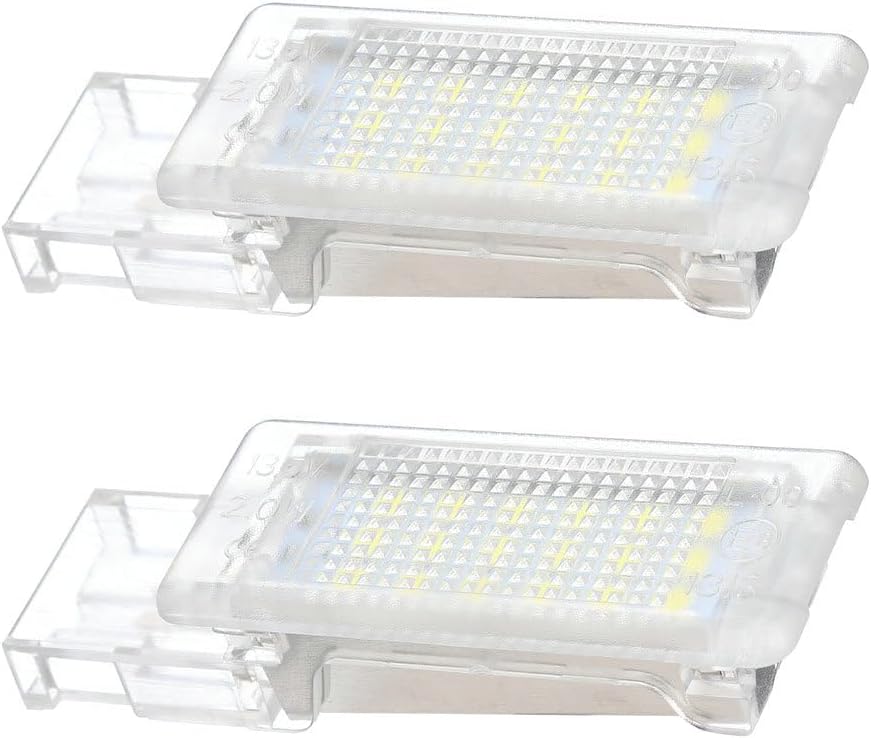 2Pcs LED Footwell Glove Box Interior Light Replacement 7L0947415 1KD947415 for VW Jetta Caddy Passat Tiguan Scirocco Under Door Glove Lamp