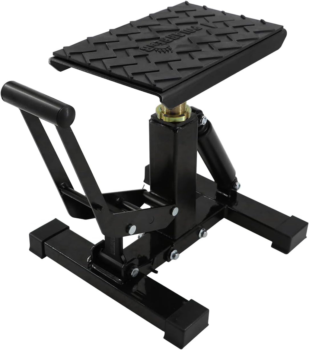 POLARBEAR Dirt Bike Stand Adjustable Jack Stand 1200Lbs Capacity Engine Stand Vertical Rise Easy Operated for ATV Dirt Bike Maintenance Lightweight(Black)