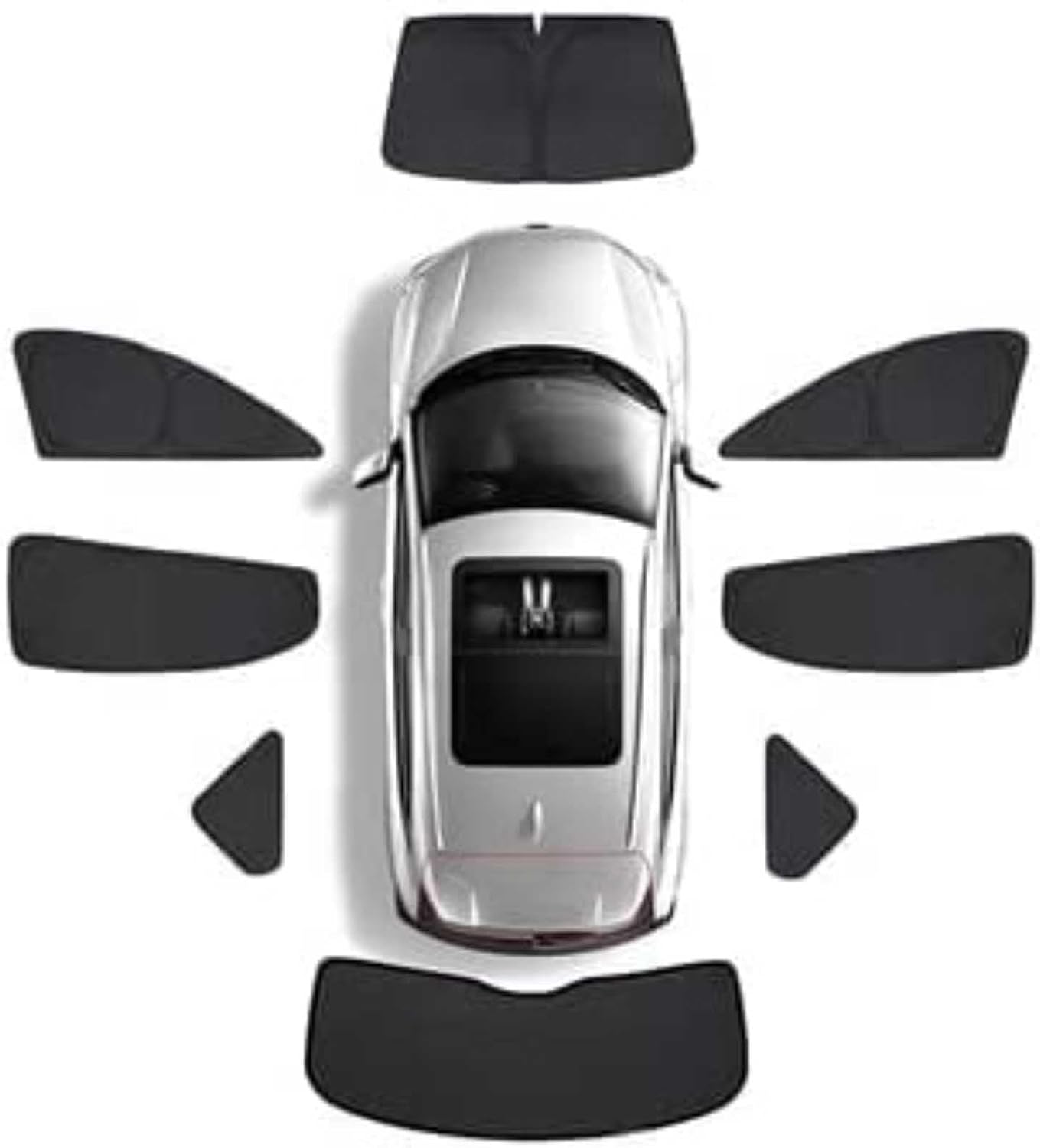 Car Window Shades for Mazda CX-9 2016-2023, Side Window Sunshade Set with Split Front Design UV Blocker Sun Shade for Privacy,8 PCS Full