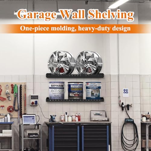 24 inch garage wall shelves, heavy duty wall on a desk or shelf