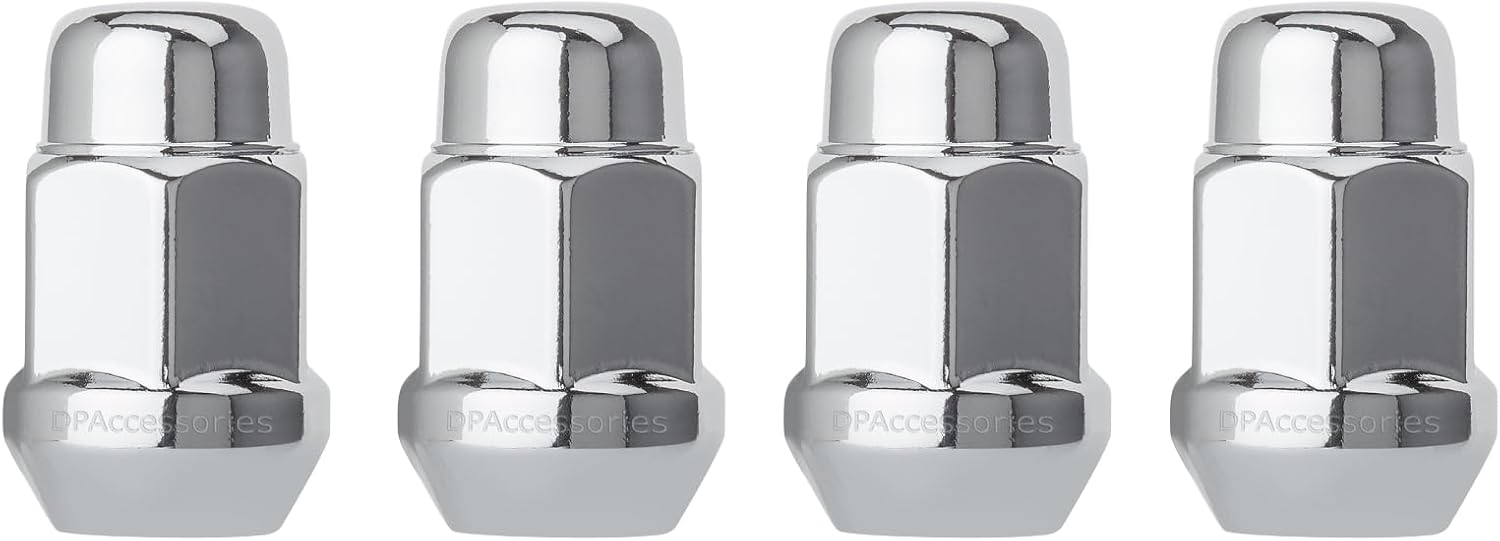 DPAccessories Chrome M12x1.25 Lug Nuts | Closed End Bulge Acorn | 36mm (1.4") Tall | 19mm (3/4") Hex | Pack of 4 | D3115-HT-2305/4