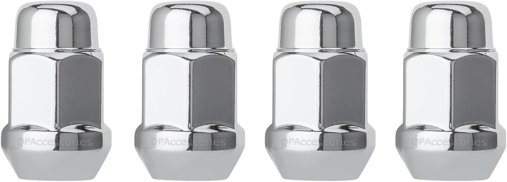 DPAccessories Chrome 7/16-20 Lug Nuts | Closed End Bulge Acorn | 36mm (1.4") Tall | 19mm (3/4") Hex | Pack of 4 | D3111-HT-2305/4