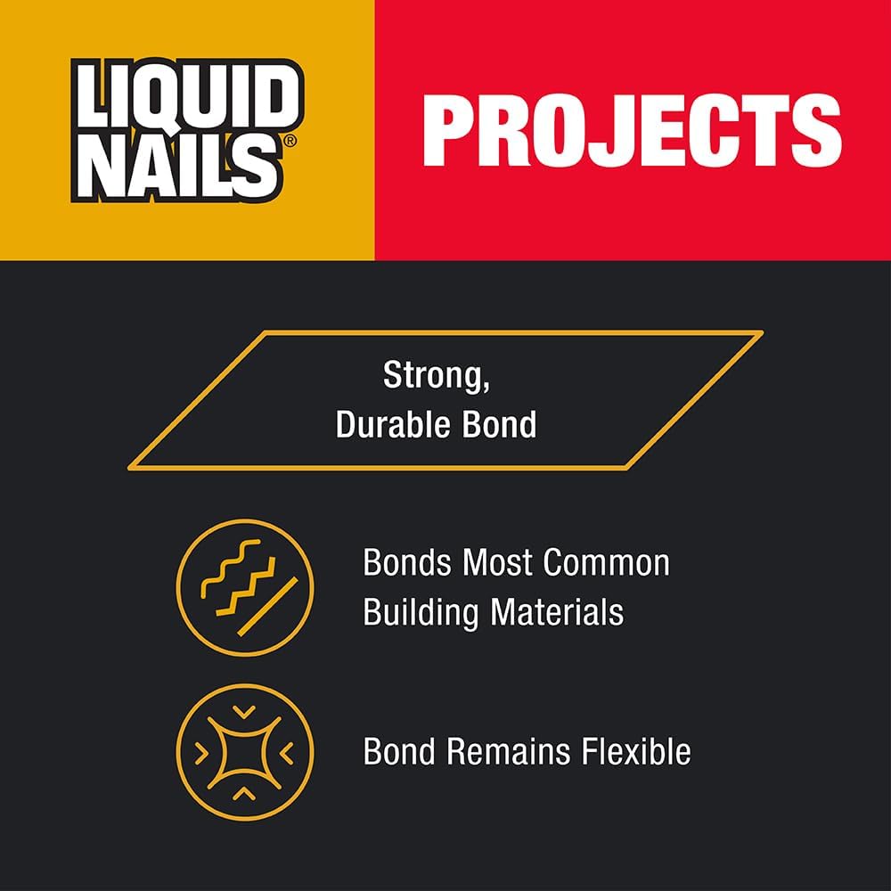 Liquid Nails Interior Projects 10 oz Off-White Latex-Based Construction Adhes...