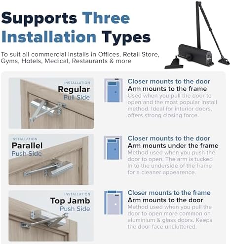 commercial door closer – heavy duty grade 1 on a desk or shelf