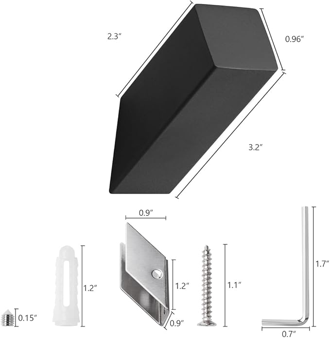 NINETREX Black Towel Hooks Matte Black Robe Hook, Modern Towel Hooks SUS 304 - Image 7