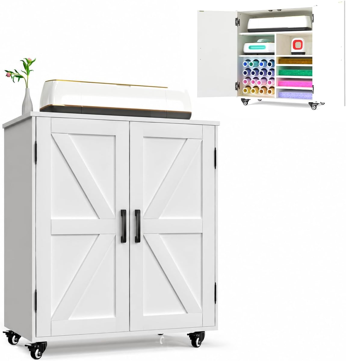 cutaswish craft storage cabinet for cutting machines, barn, main product view