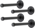 10 inch black industrial pipe floating clothing rack, main product view