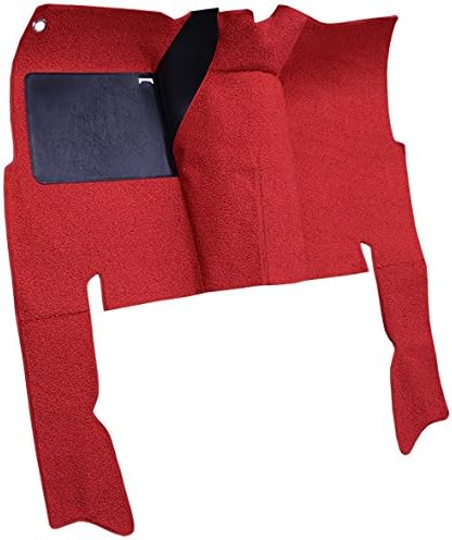 Replacement Auto Carpet Floor Liner - Cut and Sewn Loop - fits 1955-1957 Ford Thunderbird Column Shift (Black)