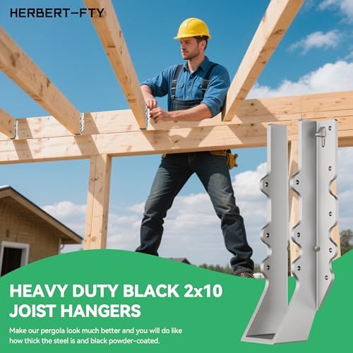 heavy duty 2x10 joist hanger 14 gauge lu210 shown in use
