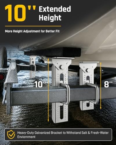 wyckoff 10" boat trailer bunk brackets 4-pack,heavy duty shown in use