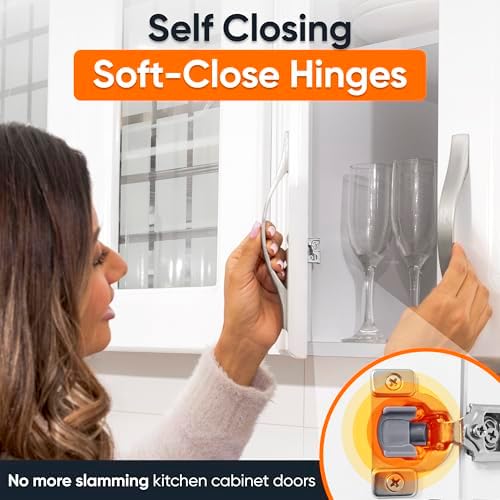 decobasics 50 pack(25 pair) 1/2" overlay soft close, close-up detail