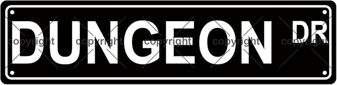 DUNGEON DR Space Metal Tin Street Sign Bar Cafe Garage Cave Home Room Wall by Unknown