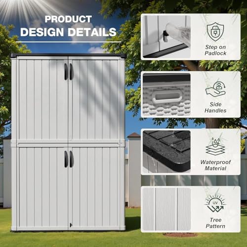 greesum 50 cuft outdoor storage cabinet with 2, package contents