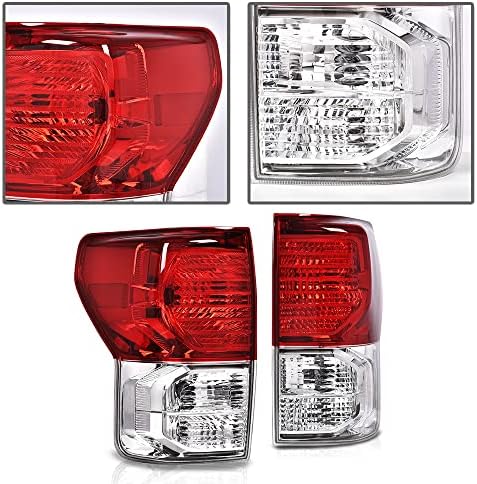 G-PLUS Tail Lights Assembly Compatible with Toyota Tundra 2007-2013,Rear Brake Tail Lamps w/Wiring Harness,Driver Left & Passenger Right Luces Traseras, Faros Traseros, Luces Traseras