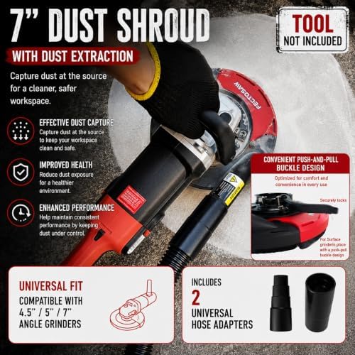 dust shroud for angle grinder with diamond grinding, package contents