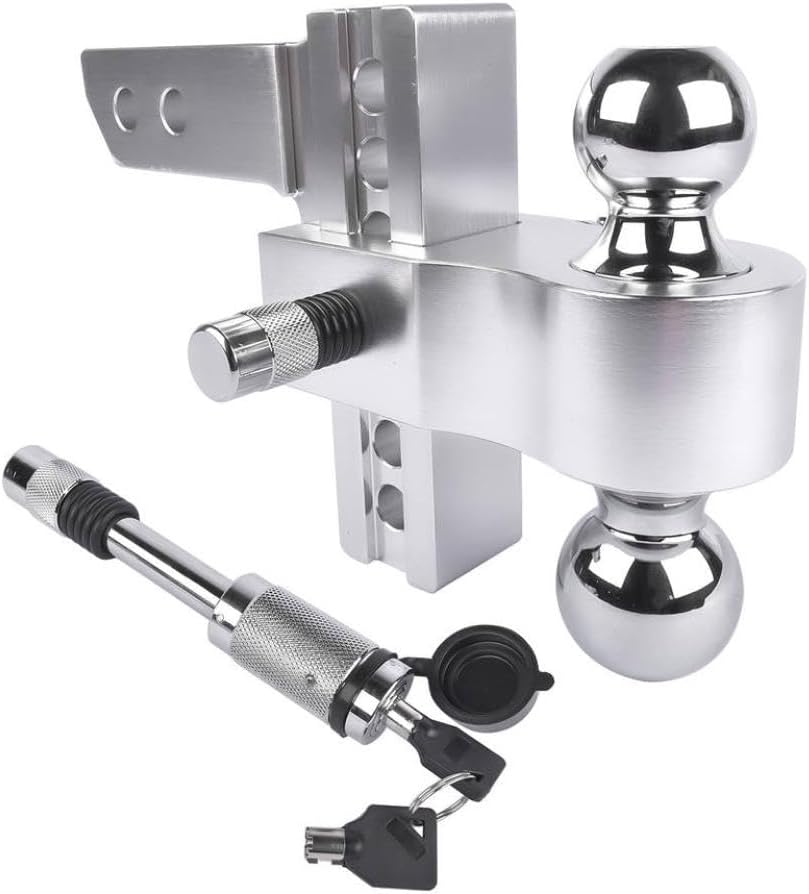 Trailer Hitch Fits 2 Inch Receiver 6 Inch Drop Rise 12500 LBS GTW 2 Inch and 2-5/16 Inch Ball