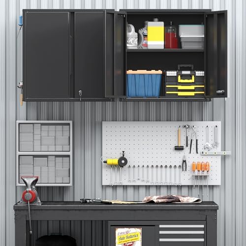 coolsun 26" h garage wall cabinet with lockable shown in use