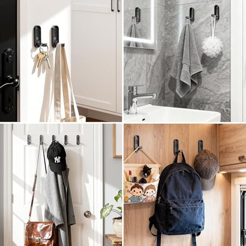 folding coat hooks, zinc alloy foldable wall hooks, package contents