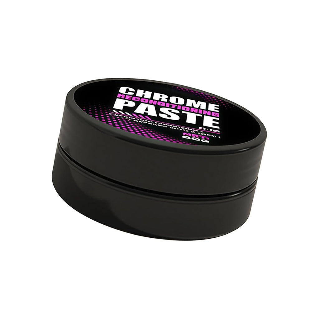 Round Jar Metal Care 50g, Chrome Reconditioning Polish for Controlled Home and Garage Application Workflows Metal Polishing Chrome Care Reconditioning Compound Round Jar Polish Garage Home
