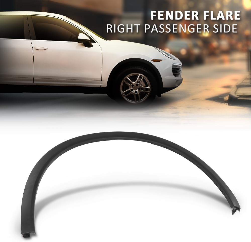 G-PLUS Front Right Fender Flare Wheel Arch Molding Trim, Compatible with Porsche Cayenne 2011-2018, Passenger Side, 958559828209B9, 958-559-728-20-9B9