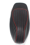 Pokhaomin Black/Red Saddle Leather Seat Cover for Vespa GTS300 GTS 125 150 250 300(Black)