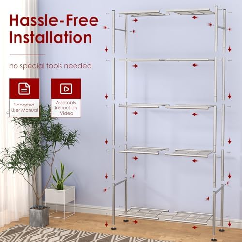 sakugi storage shelves - 5 tier shelf organizer on a desk or shelf