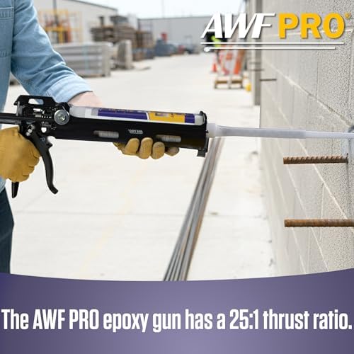 awf pro dual cartridge epoxy gun, close-up detail