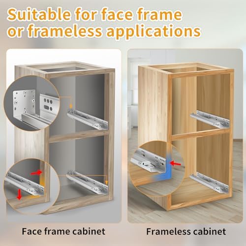 undermount soft close heavy duty drawer slides 21, close-up detail