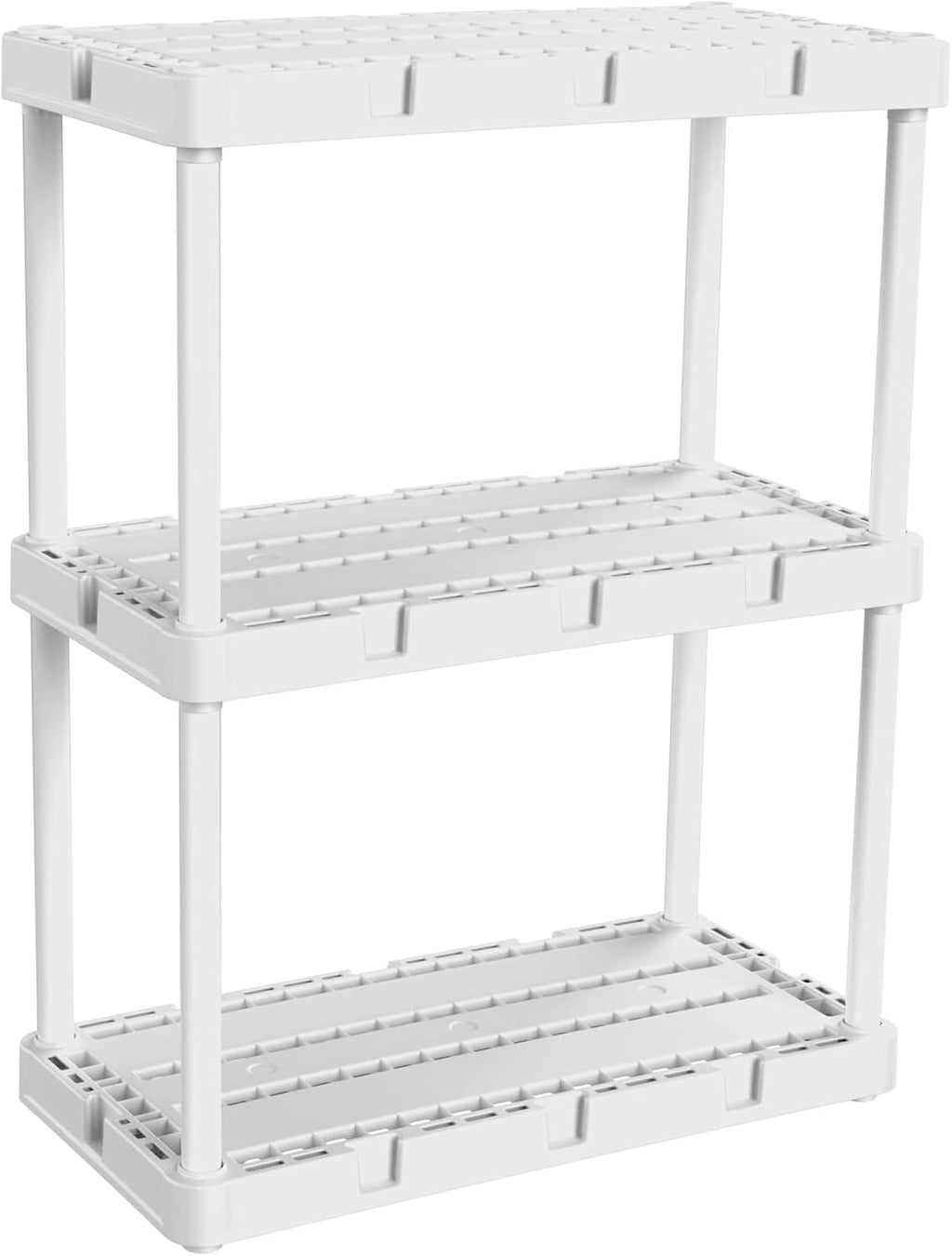 gracious living knect-a-shelf 3 shelf solid light duty showing dimensions