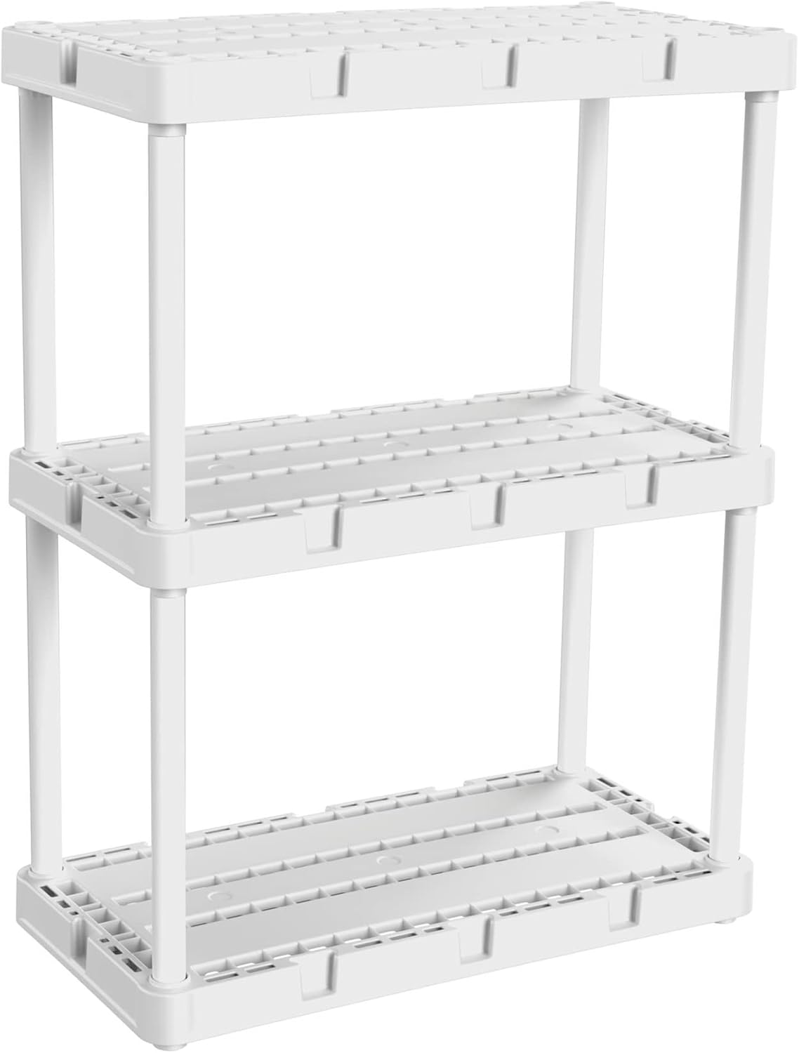 gracious living knect-a-shelf 3 shelf solid light duty showing dimensions