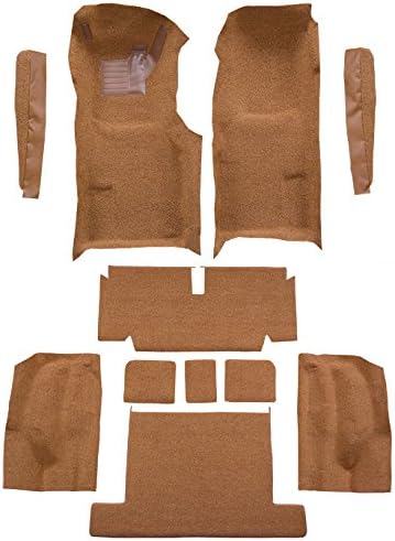 Auto Custom Carpets Replacement Auto Carpet Floor Liner - Molded Cutpile - fits 1971-1975 Chevrolet Corvette Coupe Automatic Complete with Pad (Dark Saddle)