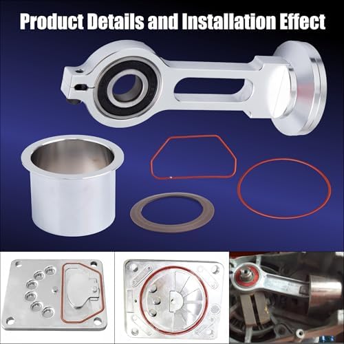 kk-4835 compressor piston kit with connecting rod, piston showing dimensions