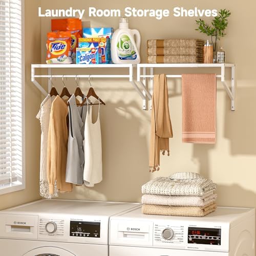 threehio expandable closet shelves wall mounted, 2 pack, package contents