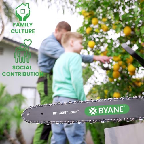 byane 18 inch chainsaw chain .325" pitch .063", view 9