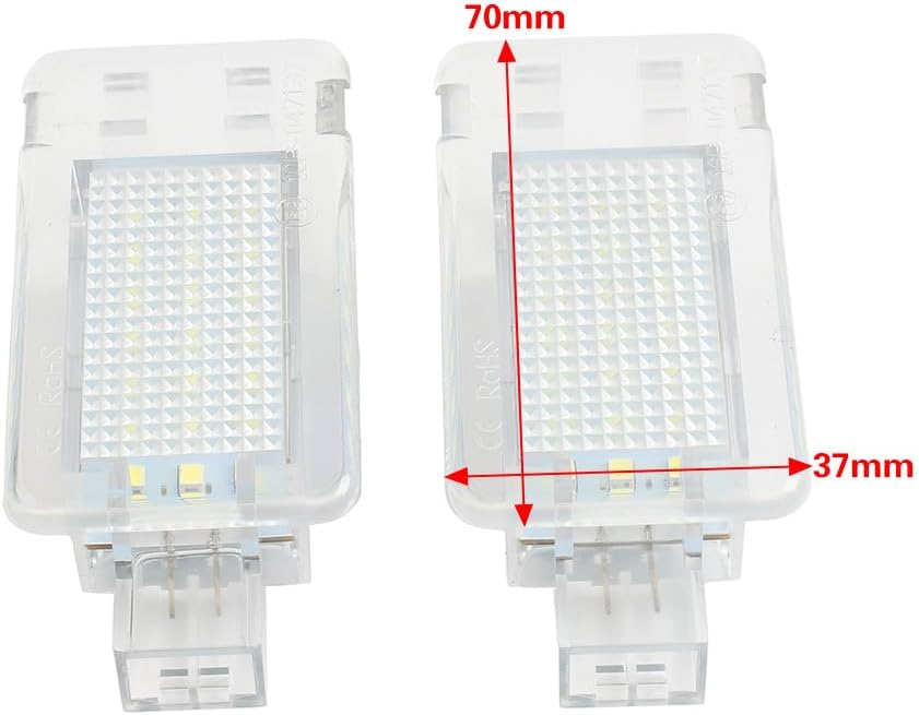 Chcury1 1 Pair 9151431, 30754448, 0825219 Interior Luggage Lamp Trunk Footwell Lights ABS for Volvo C30 2007-2013, for Volvo S80 1999-2016