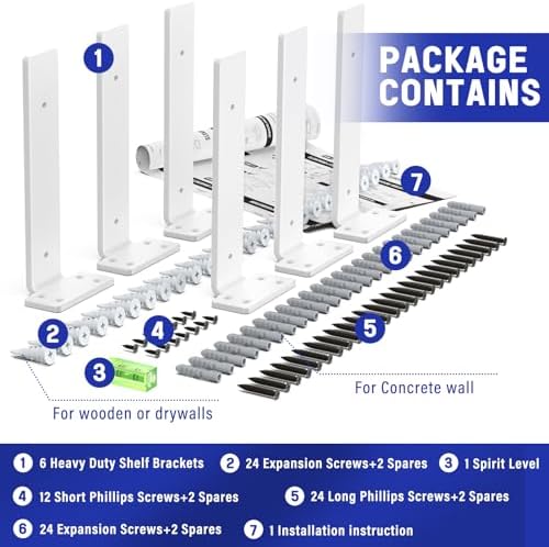 goovilla shelf bracket, floating shelf brackets 10 inch on a desk or shelf