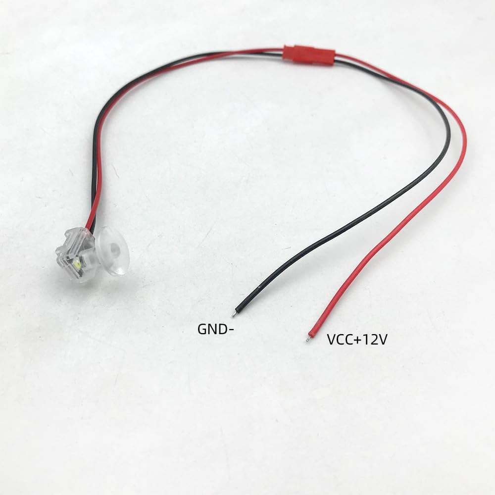4pcs Red Car Door Light,Flush Mount 12V LED Light for Bumper Grille Cars Interior Dash Ambient Lighting Motorcycle Door Bowl Lamp LED Indicator Light Transparent Shell Light Guide Light Source