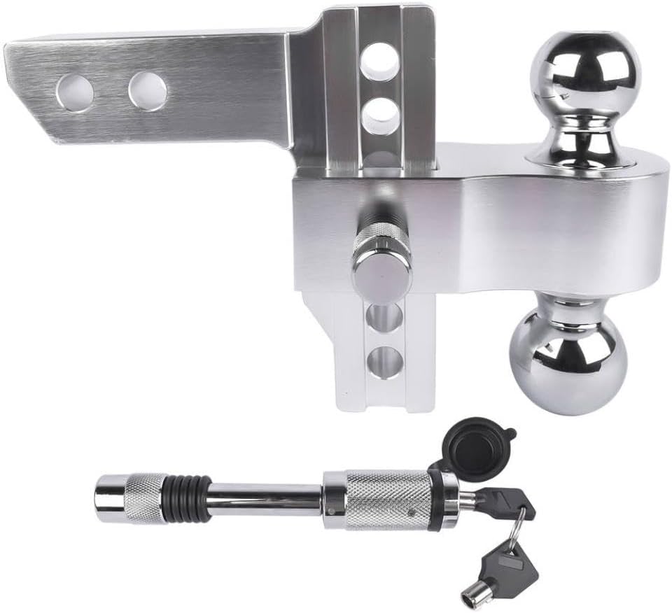 Trailer Hitch Fits 2 Inch Receiver 6 Inch Drop Rise 12500 LBS GTW 2 Inch and 2-5/16 Inch Ball