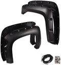 G-PLUS Upgrade Fender Flares Compatible with Chevy Silverado 1500 2007-2013 (For 69.3" Short Bed Crew Cab) Not Fit 07 Classic Models & GMC Sierra Wheel Cover Smooth Pocket Riveted 4 PCS