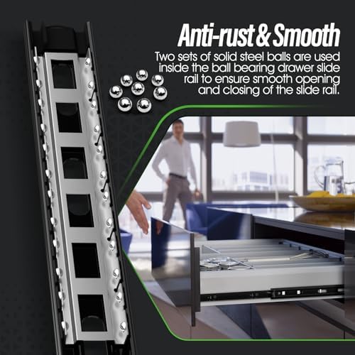 5 pairs full extension drawer slides 10 inch, package contents