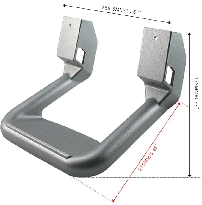 RULLINE Silver Powder Coated Truck Side Step Set - Image 2