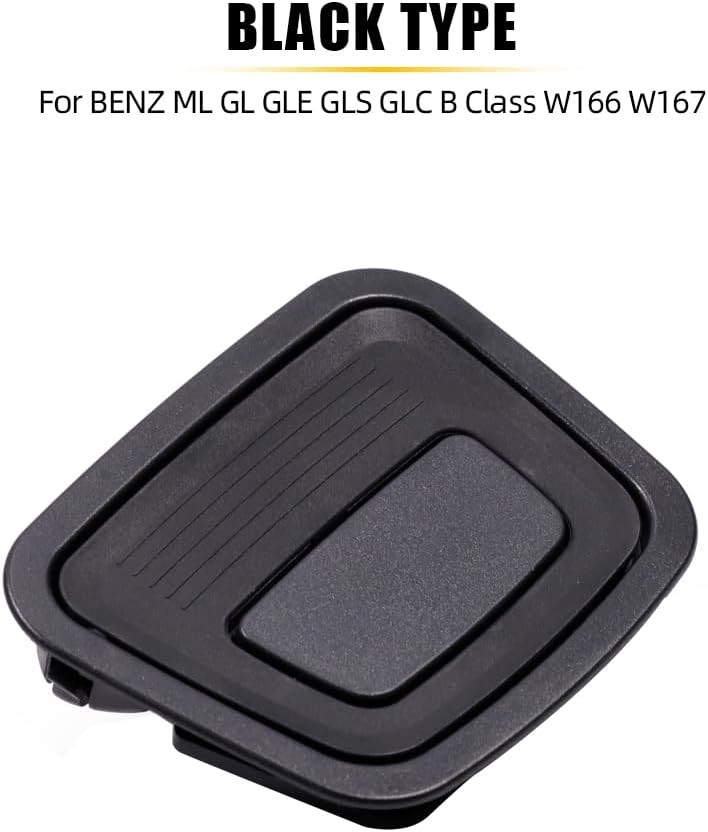 Car Rear Luggage Trunk Boot Mat Carpet Switch Handle for Mercedes Benz ML GL GLE GLS GLC B Class W166 W167 W292 W253 W247 (Plastic Black)