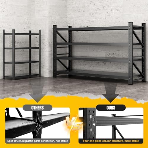 miiiko 68" w garage storage shelving unit,8000lbs heavy, front angle view