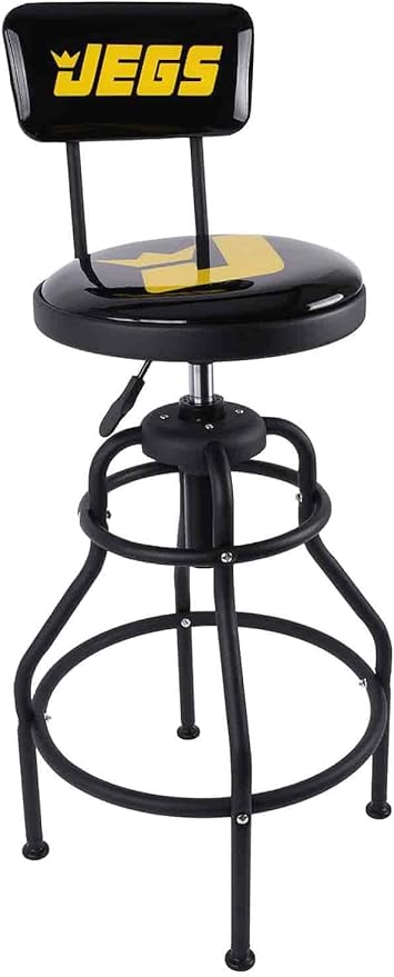 JEGS Hydraulic Shop Stool with Backrest - Image 3